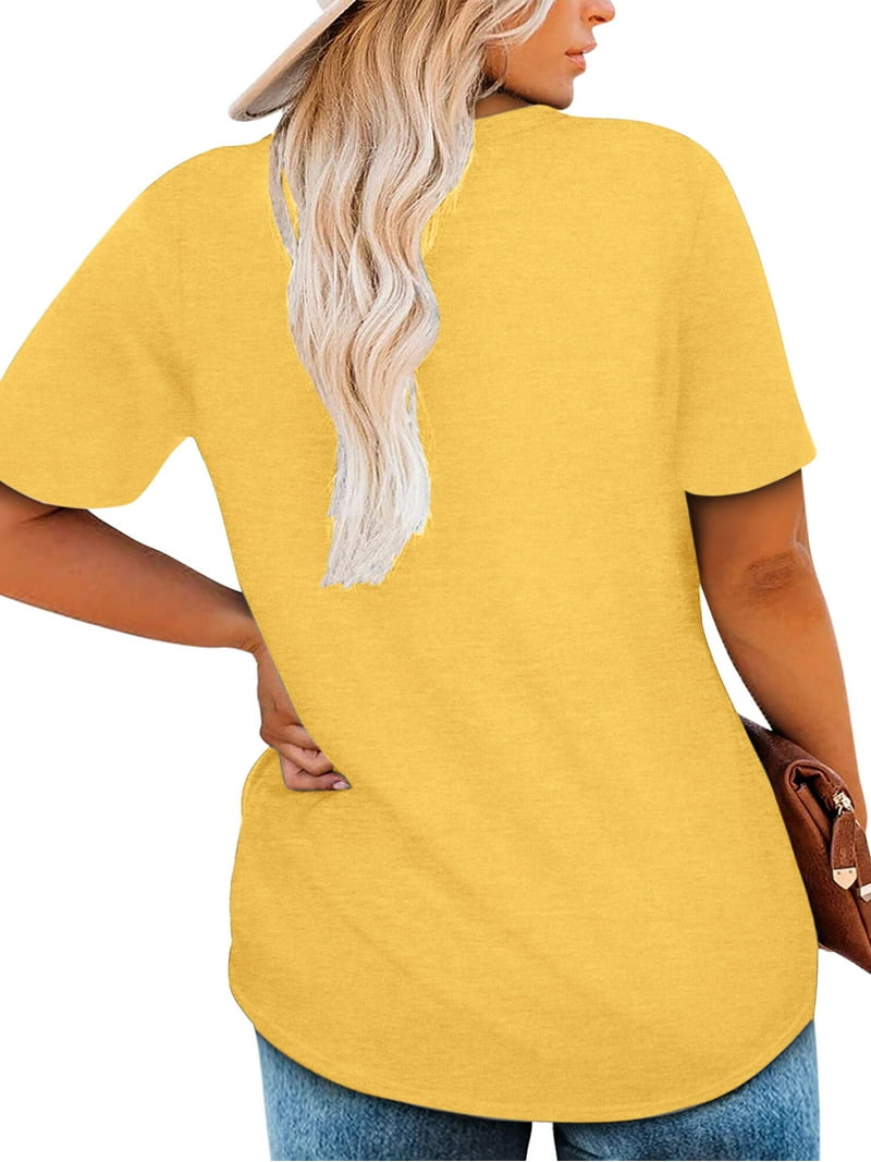 XCHQRTI Butterfly Graphic Plus T-Shirts Women Graphic Casual Shirt