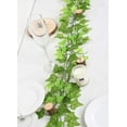 thumbnail image 2 of Coolmade 12 Strands Artificial Ivy Leaf Plants Vine Hanging Garland Fake Foliage Flowers Home Kitchen Garden Office Wedding Wall Decor, 91 Feet, 2 of 7