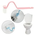 thumbnail image 2 of Tyeign V-Shaped Toilet Brush, Curved Handle Plastic Cleaner for Deep Corner & Rim Scrubbing, Hanging Hole for Bathroom Storage, V-Shaped Toilet Brush*1, 2 of 2