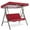 Red, variant on Ruroz Outdoor 3 Seat Swing Canopy Cover Replacement Waterproof Sunproof Swing Top+Chair Cover Set Swing Sunscreen Uv Protection for Patio Lawn Garden