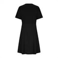 thumbnail image 4 of UPPADA Women Plus Size Maxi Dress Cocktail Wedding Guest Dress Short Sleeve Wrap V Neck Formal Dress High Low Split Ruffle Long Dress for Curvy Women Black,XXL, 4 of 7