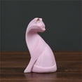 thumbnail image 5 of Visland Pink Cat Statue Ornaments, Nordic Style Cats Art Sculpture Home Decor Office Home Crafts Living Room Bookshelf, 5 of 8