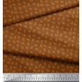 thumbnail image 3 of Soimoi Poly Georgette Fabric French Horn Musical Instrument Printed Fabric 1 Yard 42 Inch Wide, 3 of 3
