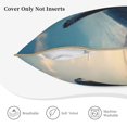 thumbnail image 3 of KLL Dancing Whale Decorative Throw Pillow Covers Velvet Soft for Couch Sofa Bedroom Living Room Outdoor (No pillow core)- 16"x16", 3 of 5