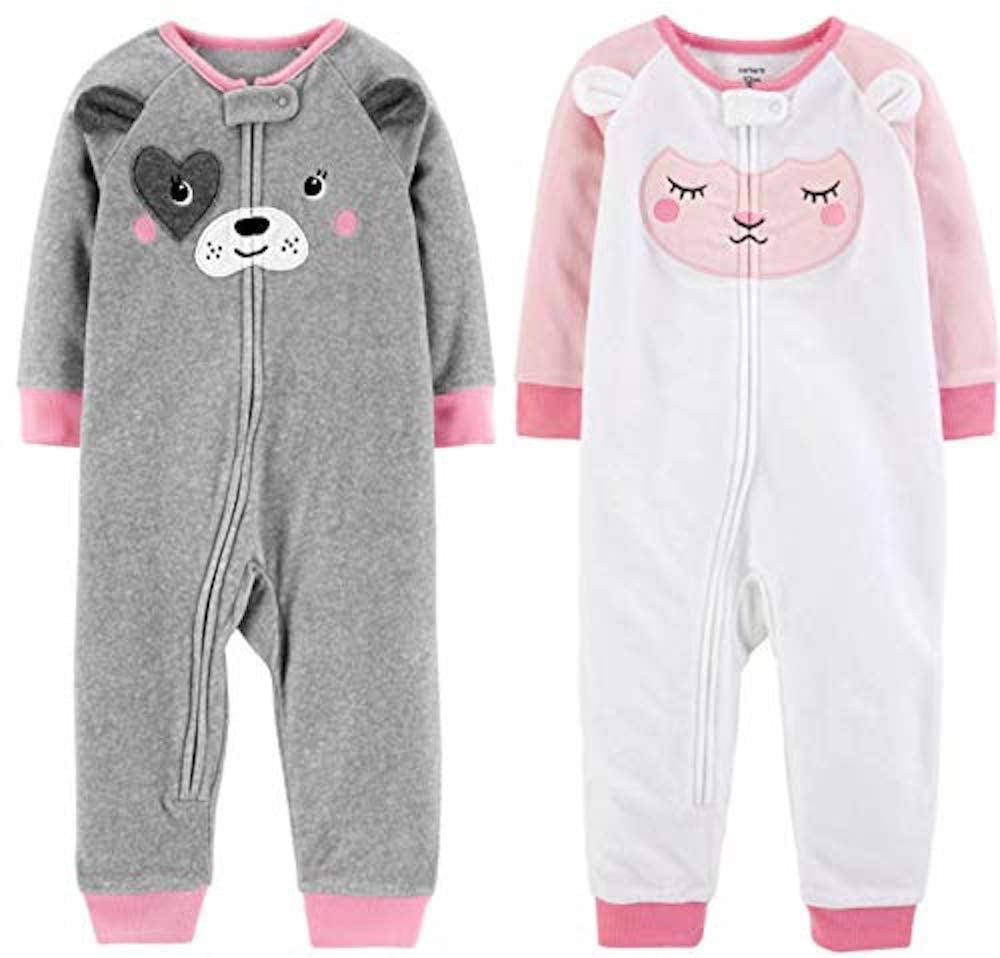 Carter's Carter's Baby Girls Footless Fleece 3D Pajamas 2 Sets