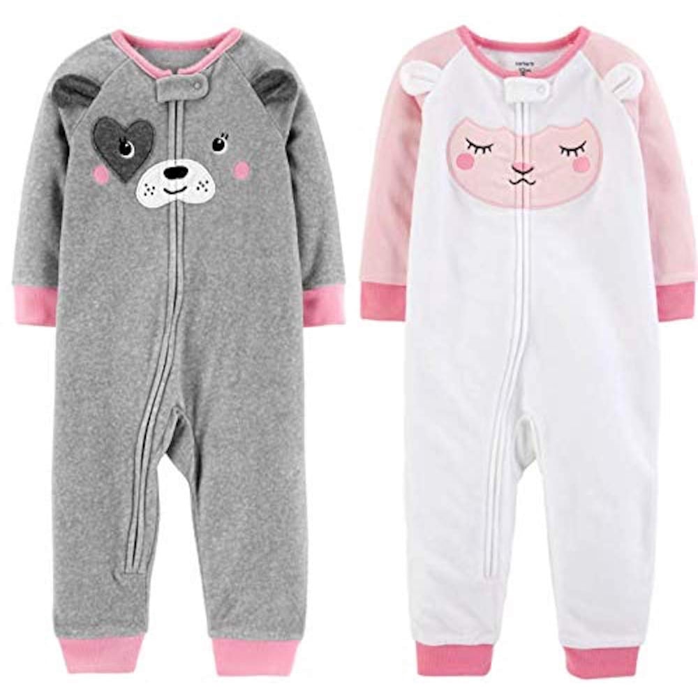 Carter's Carter's Baby Girls Footless Fleece 3D Pajamas 2 Sets