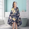 thumbnail image 6 of Pioneer Flower Floral Print Pattern Hooded Bath Towel，60"x35" for Ages 3 To 12 Kids, Quick Dry Lightweight Soft Microfiber Hood Beach Towel Cover Up for Kids, 6 of 7