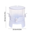thumbnail image 3 of Xecvkr Rotating Cold Water Kettle 3 Compartments Beverage Dispenser Refrigerator Party Drink Bucket Fruit Tea Pot Faucet Ice Water Jug Space Saving Household 1 Set White, 3 of 7