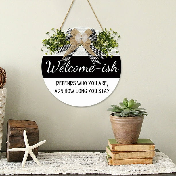 3D Welcome Hanger Funny Welcome Sign Home Outdoor Decor 11.8Inch, Door Hanger Welcome Sign Home Decor Funny Words Door Hanger