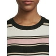 thumbnail image 4 of No Boundaries Juniors' Short Sleeve Metallic Stripe Dress, 4 of 5