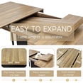 thumbnail image 4 of 63"-79" Dining Table Set for 4, 5 Pieces Extendable Dining Table and 4 Yellow Tufted Chairs Set for 4, Modern Large Expandable Dining Room Table with Rectangle Wood Top & Black Sturdy Base, 4 of 7