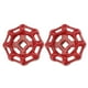 thumbnail image 2 of ColoMX 2 piezas de grifo exterior de metal con mango redondo y brocha cuadrada de 6 x 6 mm para jardín, uso doméstico, color rojo, 2 of 8