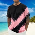 thumbnail image 2 of CUSTG Men T-Shirts Tie Dye Print Short Sleeve T Shirt O-Neck Gradient Casual Comfort Crew Neck Tee For Daily Wear Comfort Fashion Tops, 2 of 4
