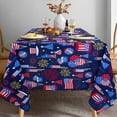 thumbnail image 4 of 4th of July Tablecloth Memorial Day Patriotic Table Cloths Waterproof American Flag Table Cover for Rectangle,Round,Oval,Outdoor Patio Table, 4 of 6