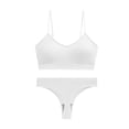 thumbnail image 4 of ZQUUVOU Women's Sports Bra Bikini Set Racerback Breathable Quick Dry Yoga Running Fitness Training Comfortable Workout White, 4 of 9
