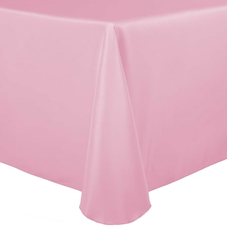

Ultimate Textile (2 Pack) 60 x 84-Inch Oval Polyester Linen Tablecloth - for Home Dining Tables Pink Balloon