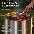 thumbnail image 3 of Eclaron 20 inch Smokeless Fire Pit, Portable Stainless Steel Wood Burning Fire Pit with Grill Grate and Carry Bag for Camping, Backyard, Patio, RV and Bonfire, 3 of 8