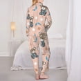 thumbnail image 3 of Pajama Sets for Women 2 Pcs, Cute Cartoon Bear Stars Button Down Long Sleeve Sleepwear Lounge PJ Sets, 3 of 6