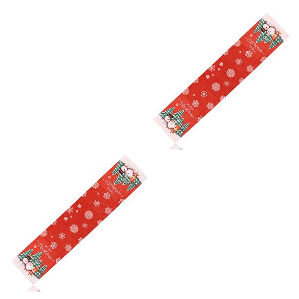 Billuyoard Bandera de de Navidad, cubierta de camino de de Papá Noel, mantel de escritorio, adorno decorativo de Navidad, comedor no tejido, sala Tres Muñecos 2piezas Billuyoard CBP181045