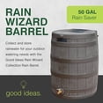thumbnail image 2 of Good Ideas RW50 Rain Wizard 50gal Plastic Rain Barrel Water Collector, Oak, 2 of 5