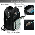 thumbnail image 4 of Disketp Colorful Pugs Mochila de Viaje Estampada para Laptop con Puerto de Carga USB, Mochila Impermeable para Computadora – Regalo para Hombres y Mujeres, 4 of 7