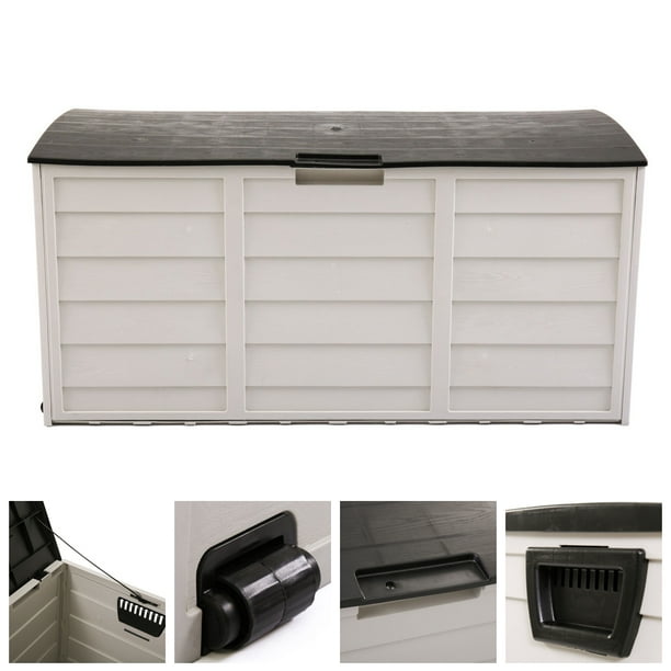 Jaxpety Deck Storage Box Outdoor Patio Garage Shed Backyard Garden