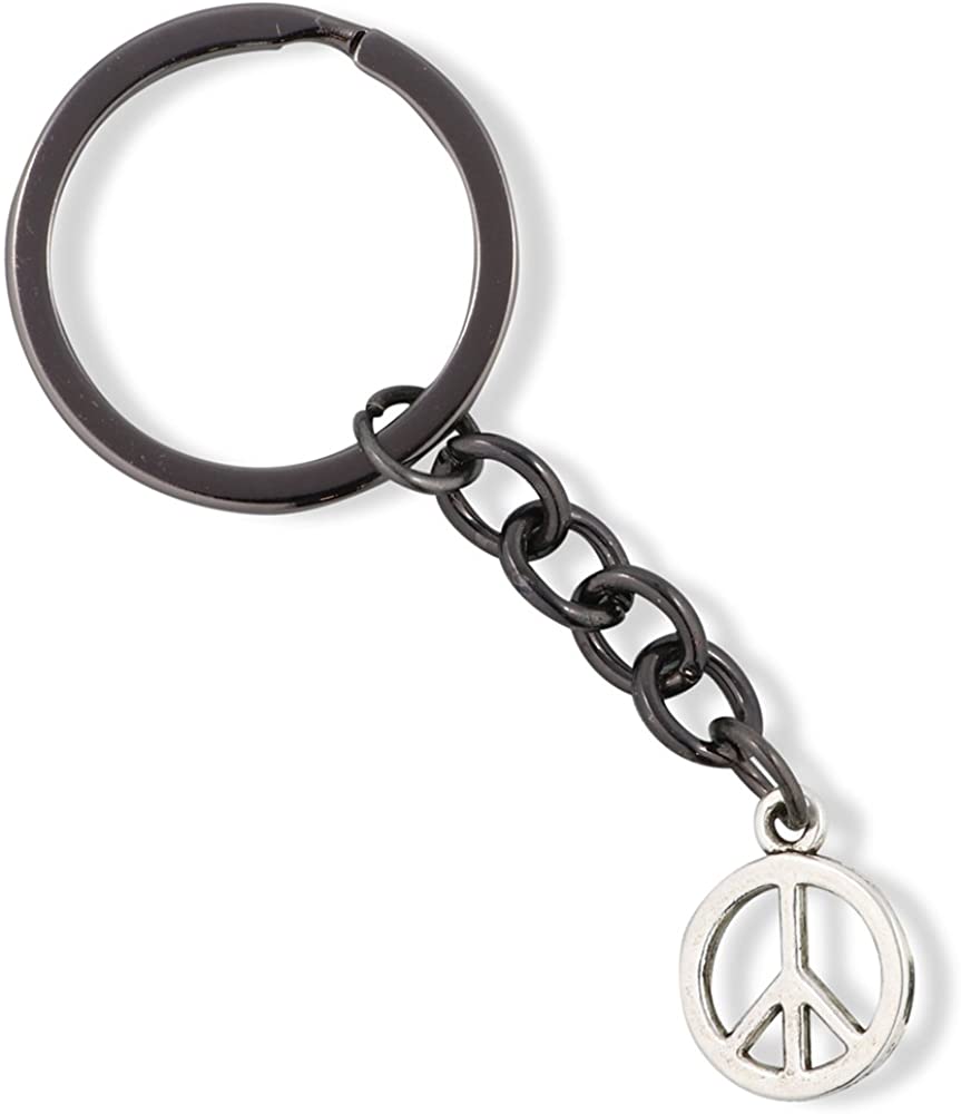 Peace Outline Charm Keychain - Walmart.com