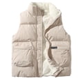 thumbnail image 2 of Lilgiuy Thermal Vests for Men Casual Winter Warm Loose Sleeveless Outdoor Vest for Mountaineering Tooling White, 2 of 5