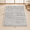 9x12 Area Rugs For Living Room Washable Neutral Soft Rug Grey - Walmart.com
