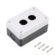 thumbnail image 1 of Caja de control de interruptor de botón pulsador 22mm 2 agujeros apertura blanca y negra 1pcs, 1 of 4