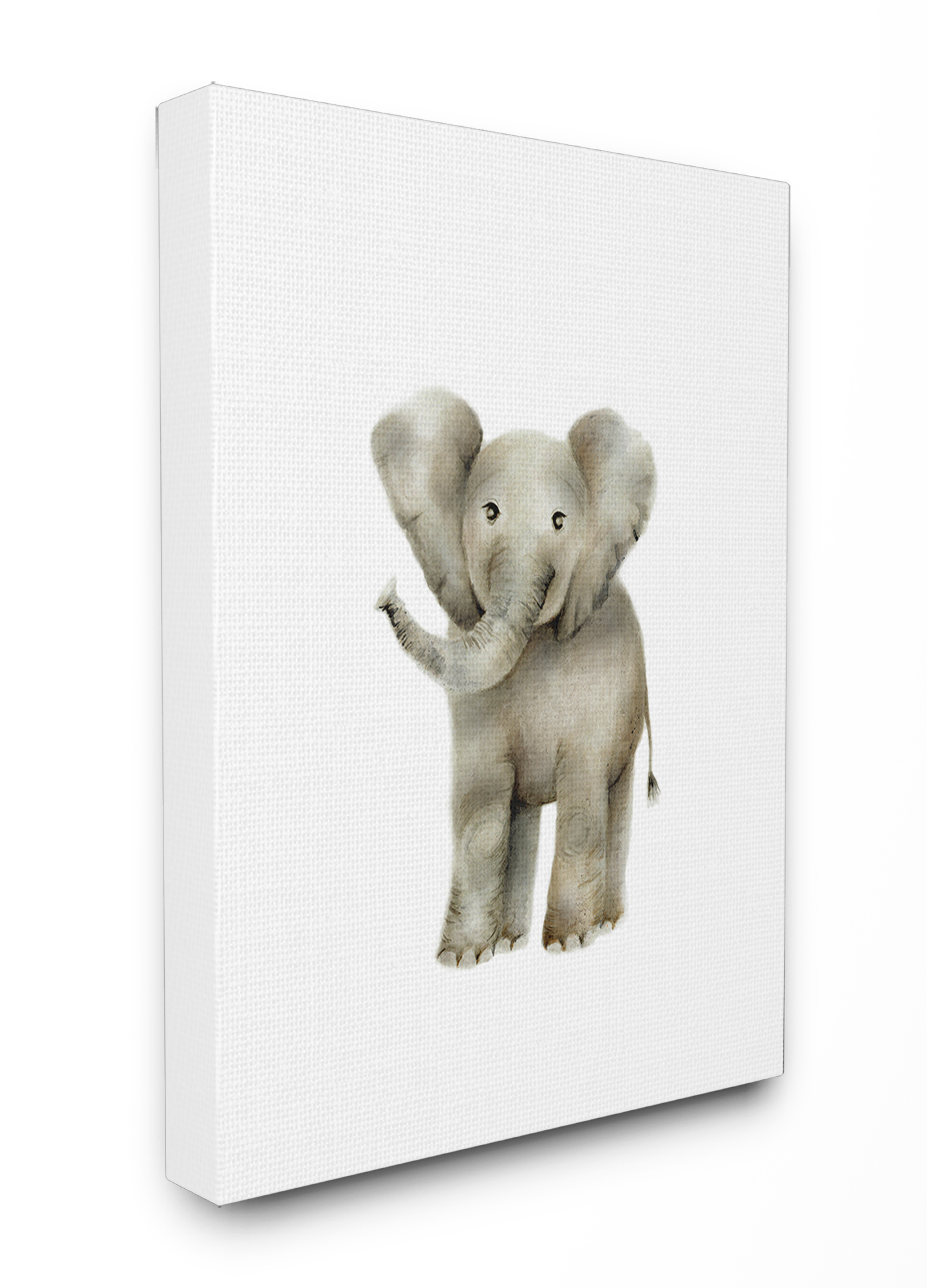 The Kids Room by Stupell Happy Baby Elephant Illustration Oversized