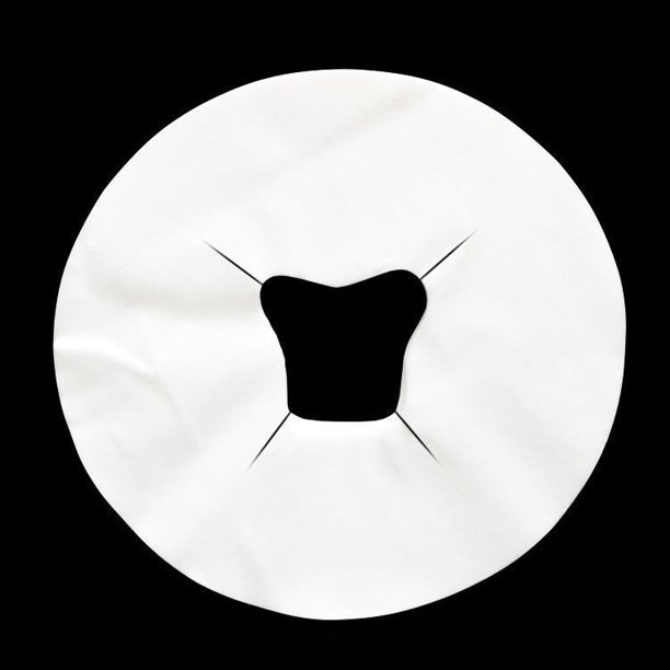 Toalla desechable con orificio para la cabecera, almohada, pañuelo para la cabeza, almohadilla para la cabeza, pañuelo para la cama con orificio cruzado, toalla cuadrada con orificio redondo blanco,