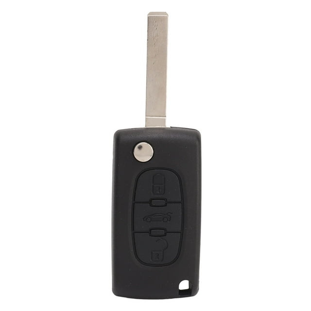 Car Key Case Black Folding Flipping Key Fob Cover For107 207 307 307cc 308 SW 407 607
