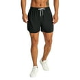 thumbnail image 1 of Franhais Men's Quick Dry Sports Shorts, Solid Color Drawstring Elastic Waist Breathable Boxer Short Pants for Fitness, Running, 1 of 9