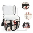 thumbnail image 6 of FORMRS Insulated Cooler Bag 24 Cans Capacity Soft Leakproof Lunch Box with Side Pockets, Retro Christmas Forest, 6 of 7