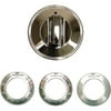 Range Kleen 8221 Universal 1 Pack Chrome Replacement Knob Kit for Gas Stove