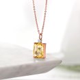 thumbnail image 4 of Gem Stone King 18K Rose Gold Plated Silver Pendant with Chain Citrine Moissanite (6.86 Cttw), 4 of 5