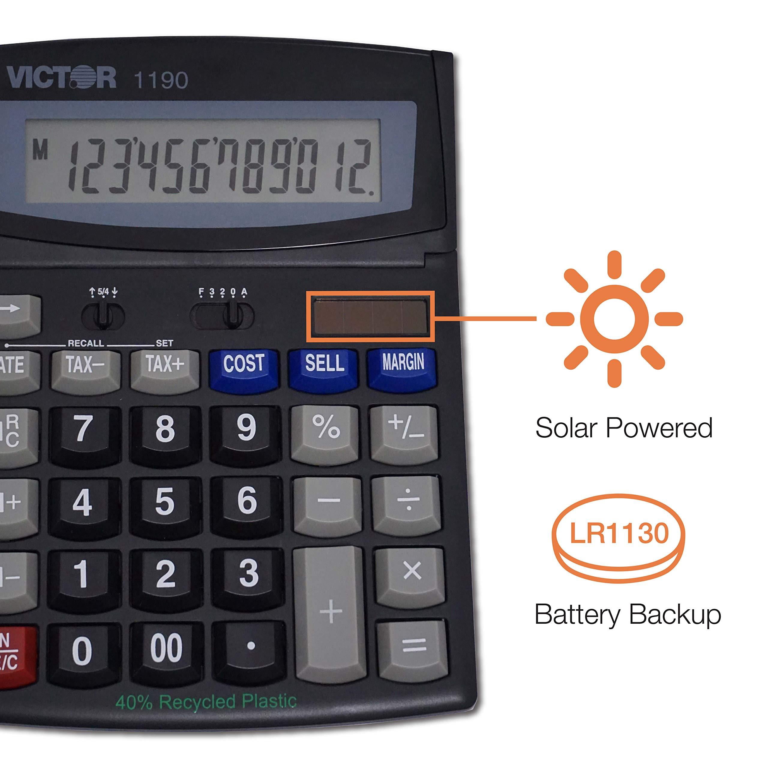 1PC Victor Victor 1190 Business Desktop Display Calculator VCT1190