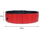 thumbnail image 4 of Piscina plegable para perros Laklulu de 120 x 30 cm, bañera portátil, lavabo para mascotas, para exterior, interior, antideslizante, color rojo, 4 of 5
