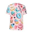 thumbnail image 2 of Daiia Cupcakes and Donuts Mens Baseball Jersey Button Down Shirts Short Sleeve Sports Uniforms-4X-Large, 2 of 9