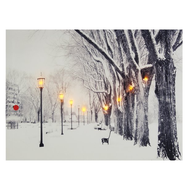 Canvas Wall Art, LED Light Up Christmas Canvas Pictures Framed Ready to