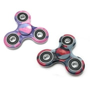 Camouflage Pattern Fidget Toy Hand Spinner, Stress Reducer Relieve Anxiety and Boredom (Red)