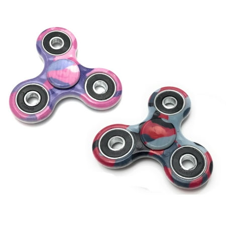 Camouflage Pattern Fidget Toy Hand Spinner, Stress Reducer Relieve Anxiety and Boredom (Red)
