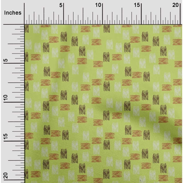 oneOone Polyester Lycra Fabric Brush Stroke Ikat Print Fabric By Yard 56 Inch Wide