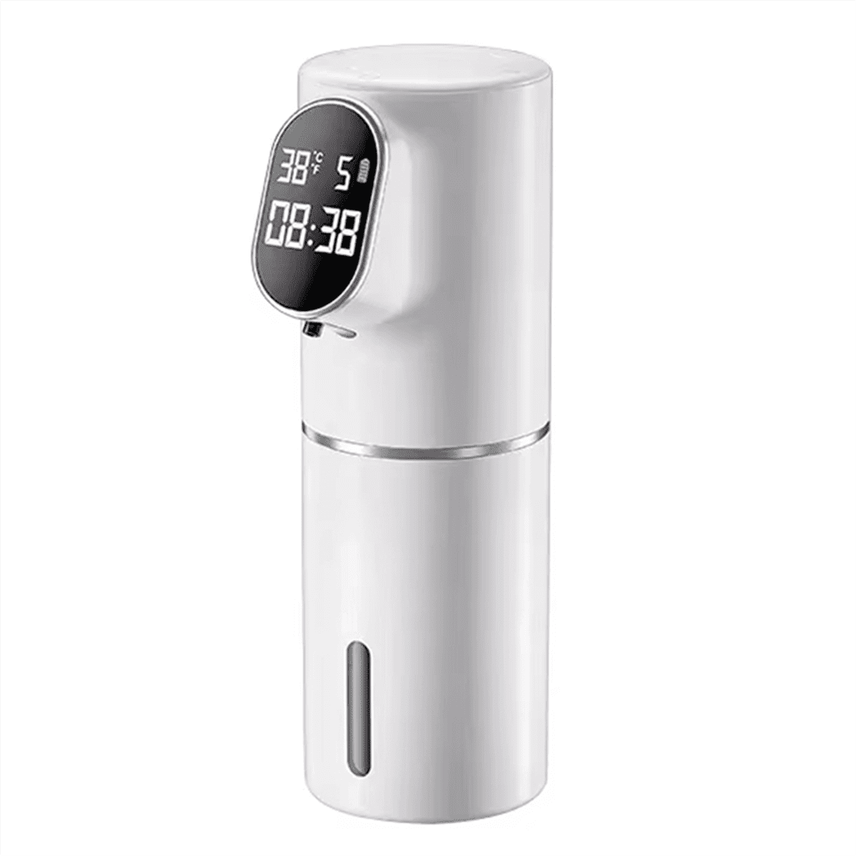 Smart Soap Foam Dispenser 5 Gear Touchless 320ml Temperature Time Display Automatic Infrared Sensor Soap Dispensers,B,1 * Auto Infrared Sensor Soap Dispensers 1 * Data cable,White