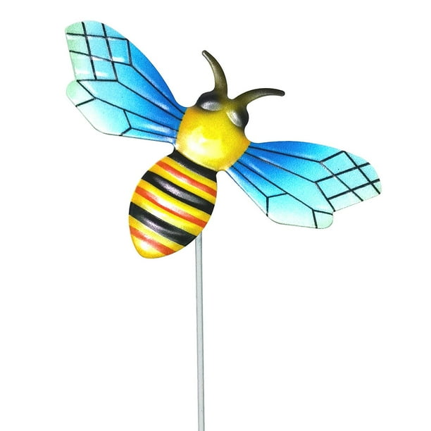 Style 4 Estatua artística de abeja de Metal para jardín, decoración enana, bonitos adornos de hierro para el hogar, Patio, decoración al aire libre