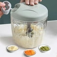 thumbnail image 4 of 200/500/900ML Garlic Chopper, Manual Rotate Vegetable Cutter, Slicer Fruit Garlic Crusher Kitchen Gadget Blenders Meat Grinder, 4 of 10