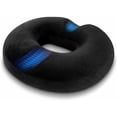 thumbnail image 1 of Alivio para dolores ortopédicos, de coxis y posparto. Ideal para silla de ruedas, coche, oficina y uso al aire libre. Cojín de espuma viscoelástica negra para hemorroides, 1 of 5