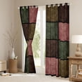 thumbnail image 3 of Castle Fairy Geometric Plaid Black Out Curtains for Boys Girls,Vintage Aesthetic Curtains Pack of 2 (42x63 Each),Abstract Retro Grid Bedroom Curtains,Microfiber Bedroom Decor, 3 of 6