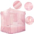 thumbnail image 3 of Fdit Luxury Princess 3 Side Openings Post Bed Curtain Canopy Netting Mosquito Net Bedding,Bedroom Mosquito Netting,Mosquito Net, 3 of 8